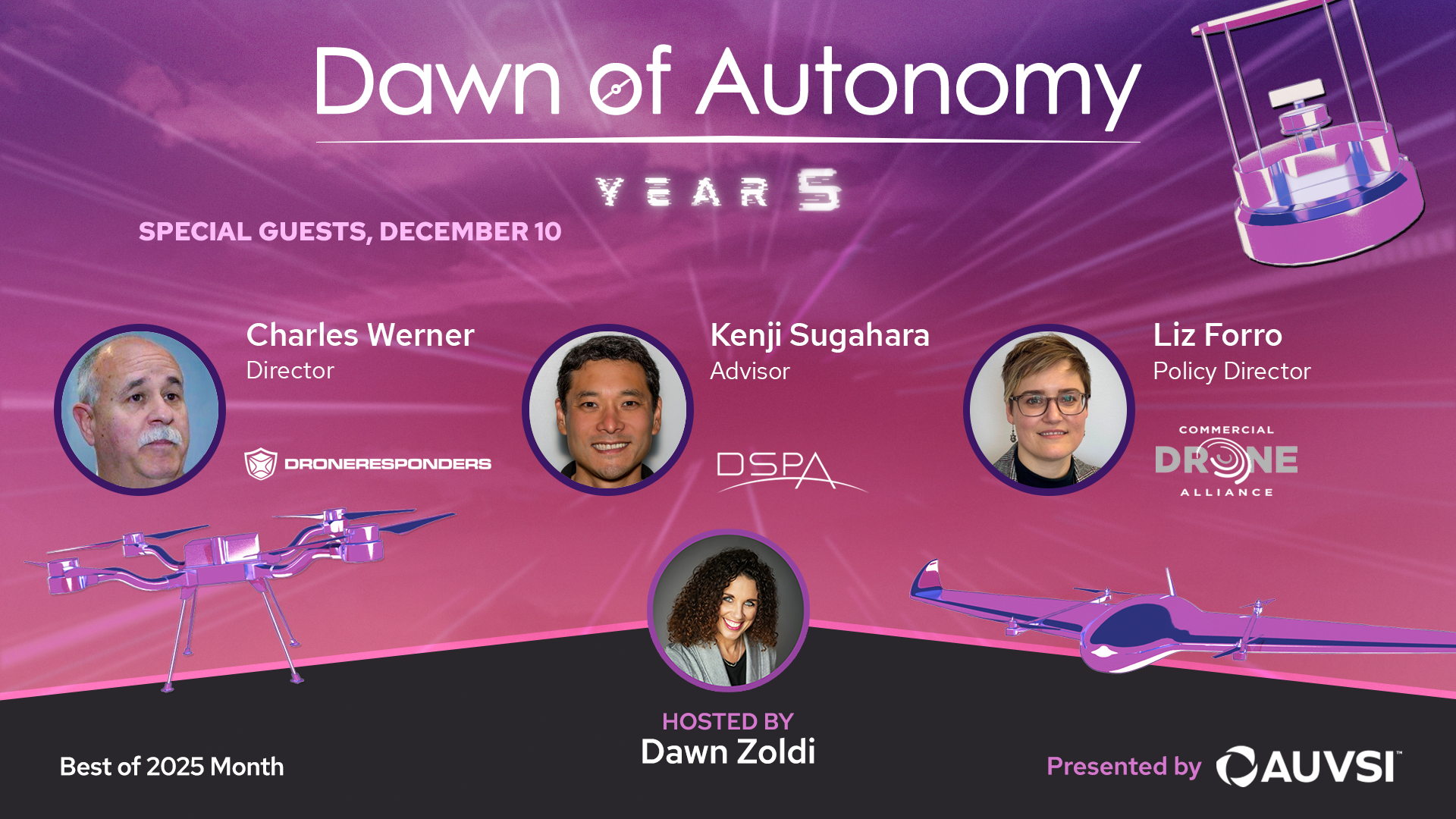 DRONERESPONDERS Charles Werner, DSPA Kenji Sugahara, CDA Liz Forro | Dawn of Autonomy | Episode 101
